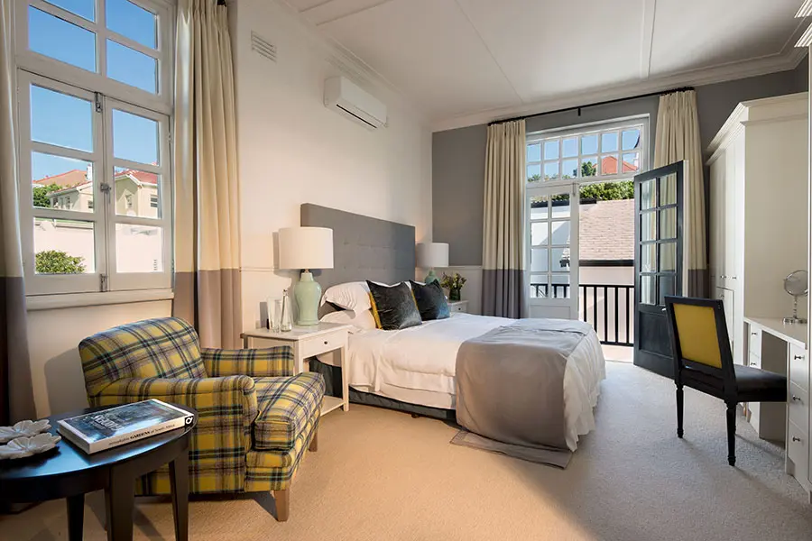 Guest room interior at Cape Cadogan.