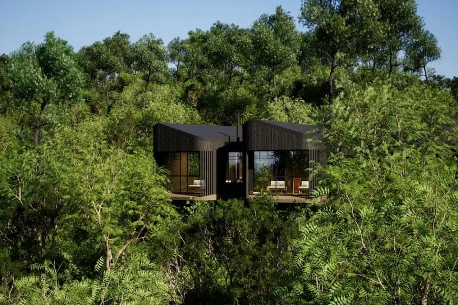 Standard suites offer views of the forests.