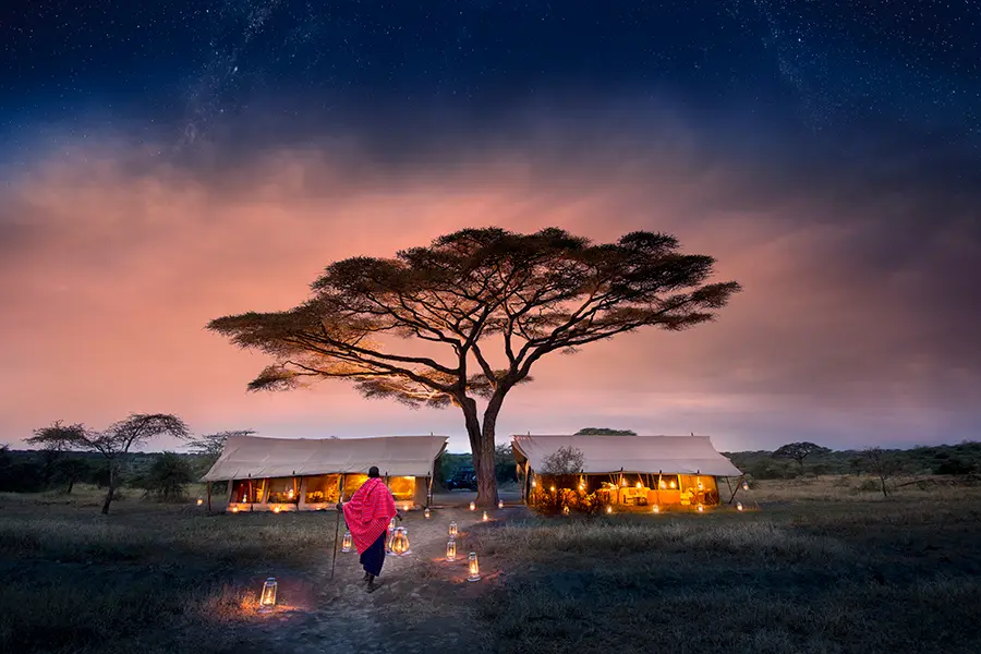 The main area at Serengeti Under Canvas,