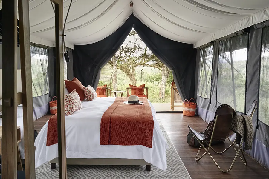 Spacious safari tents.