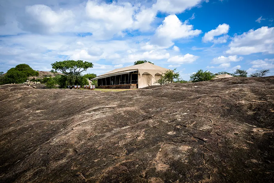 Traditional safari mess tent.