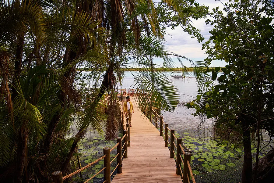 The over-water deck. 